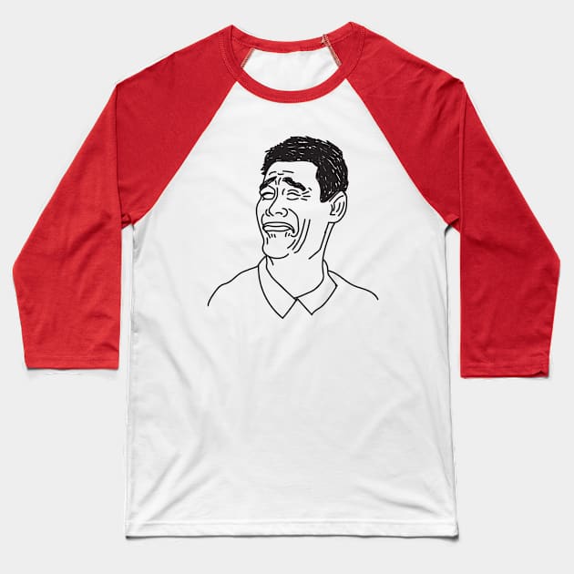 Yao Ming Face, Fuck That Guy, Dumb Bitch or Bitch Please Meme Baseball T-Shirt by Meme Gifts